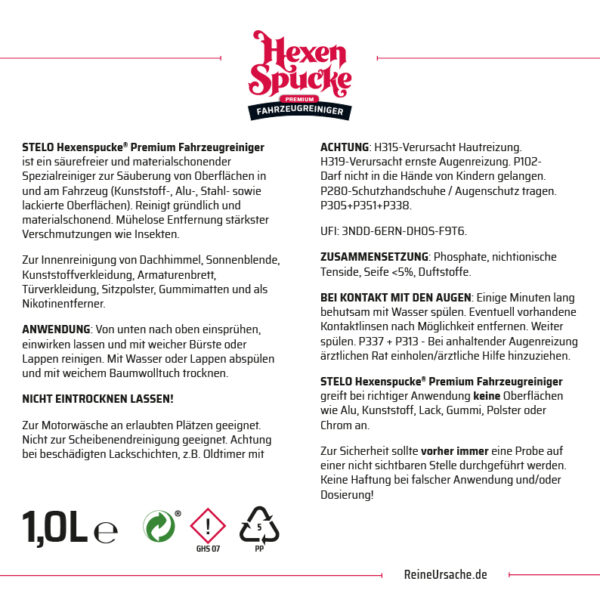 Hexenspucke® Premium Fahrzeugreiniger, 1000ml – Bild 6