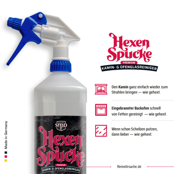 Hexenspucke® Premium Kamin- & Ofenglasreiniger, 1000ml – Bild 3